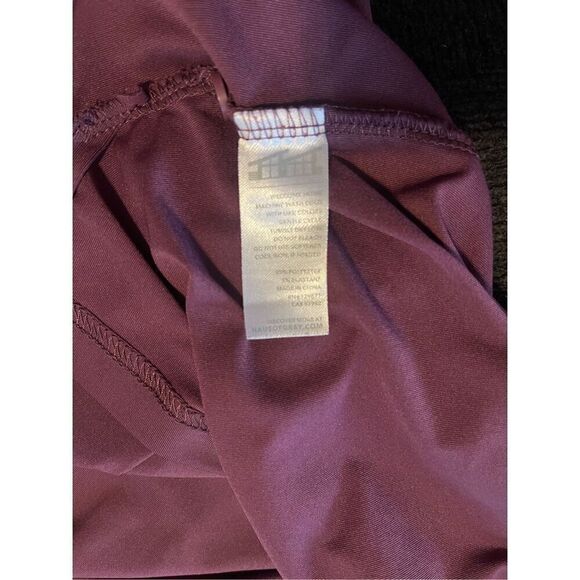 Matte Grey Mens Burgundy High-Low Hem Four-Button Placket Polo Shirt Size XL - Picture 10 of 13